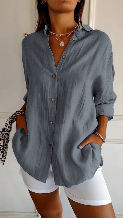 Chemise femme décontractée manches courtes
