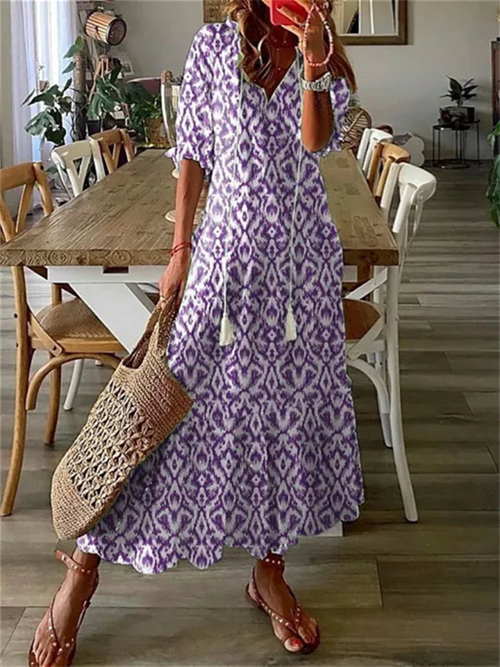 Robe Femme en Soie Fleuri Élégant pour Cocktail