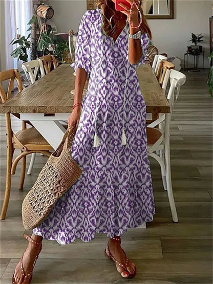 Robe Femme en Soie Fleuri Élégant pour Cocktail