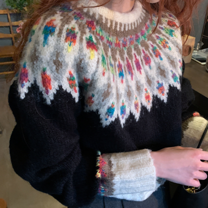 JADIRA - Pull en tricot rétro tendance pour femme