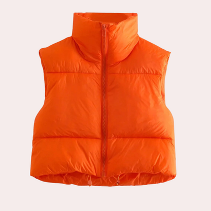 Gilet Femme Court et Décontracté Doublure Polaire