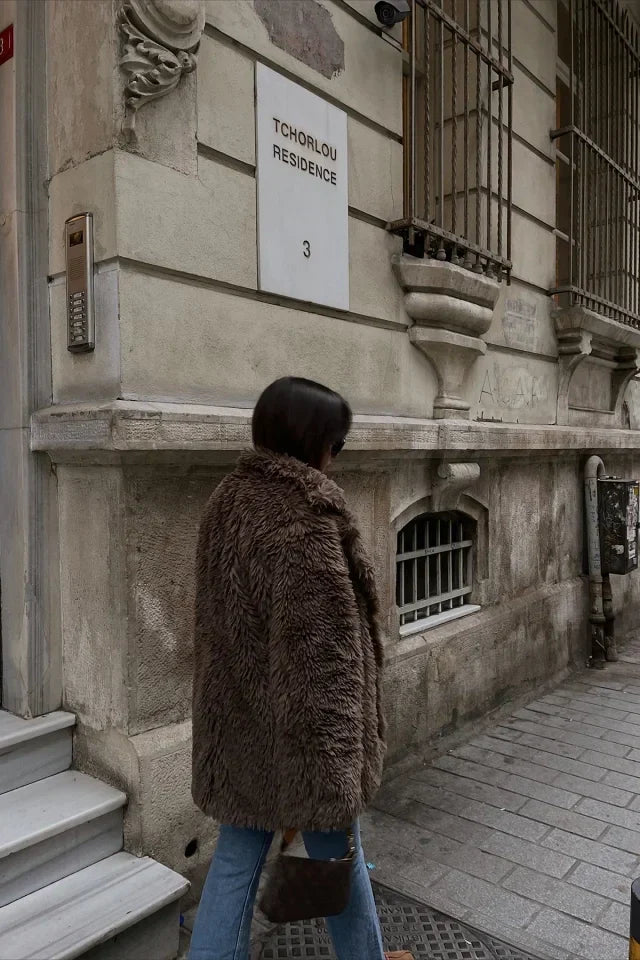 Manteau en Peluche Doux et Confortable pour Femme