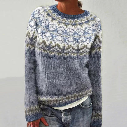 Pull Femme Hiver Chaud et Doux à Carreaux