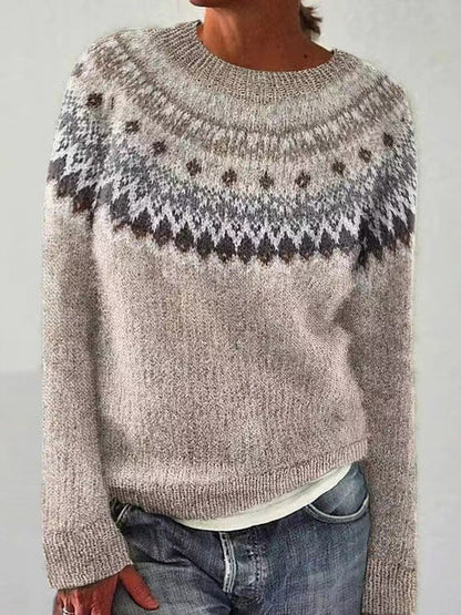 Pull Femme Hiver Chaud et Doux à Carreaux