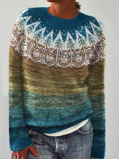 Pull Femme Hiver Chaud et Doux à Carreaux