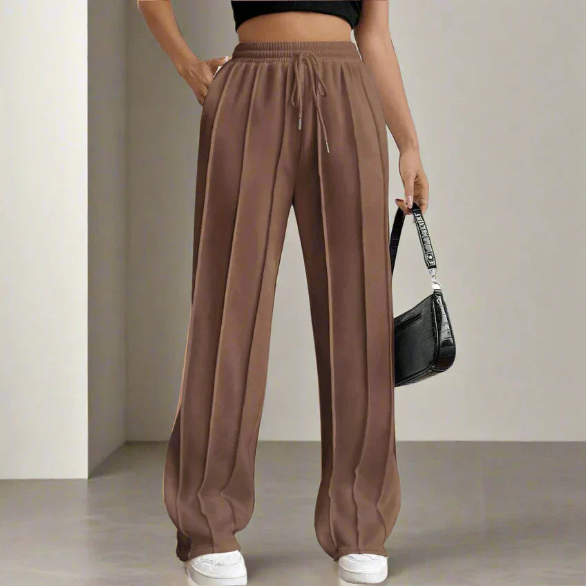 Pantalon Femme Slim Taille Haute Élégant