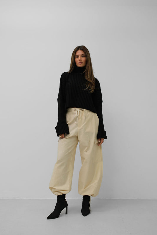 Pantalon Jogger Femme Jaune Décontracté - BerlinGlamour