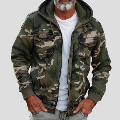 Veste de printemps légère à capuche avec poches cargo