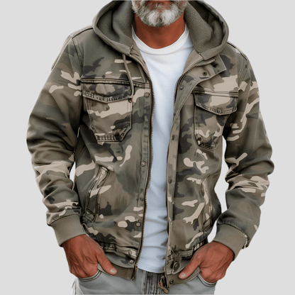 Veste de printemps légère à capuche avec poches cargo