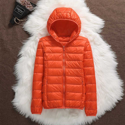 Doudoune Femme Légère Matelassée Capuche Coupe Ajustée