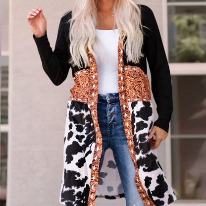 HILDEGARDE - Cardigan à Motif Western pour Femmes