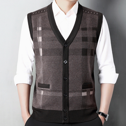 Gilet Homme Tricot Chaud et Élégant