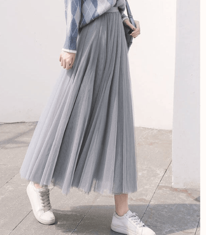 Jupe Mi-Longue Tulle Élégante pour Femme - PanierRoyale