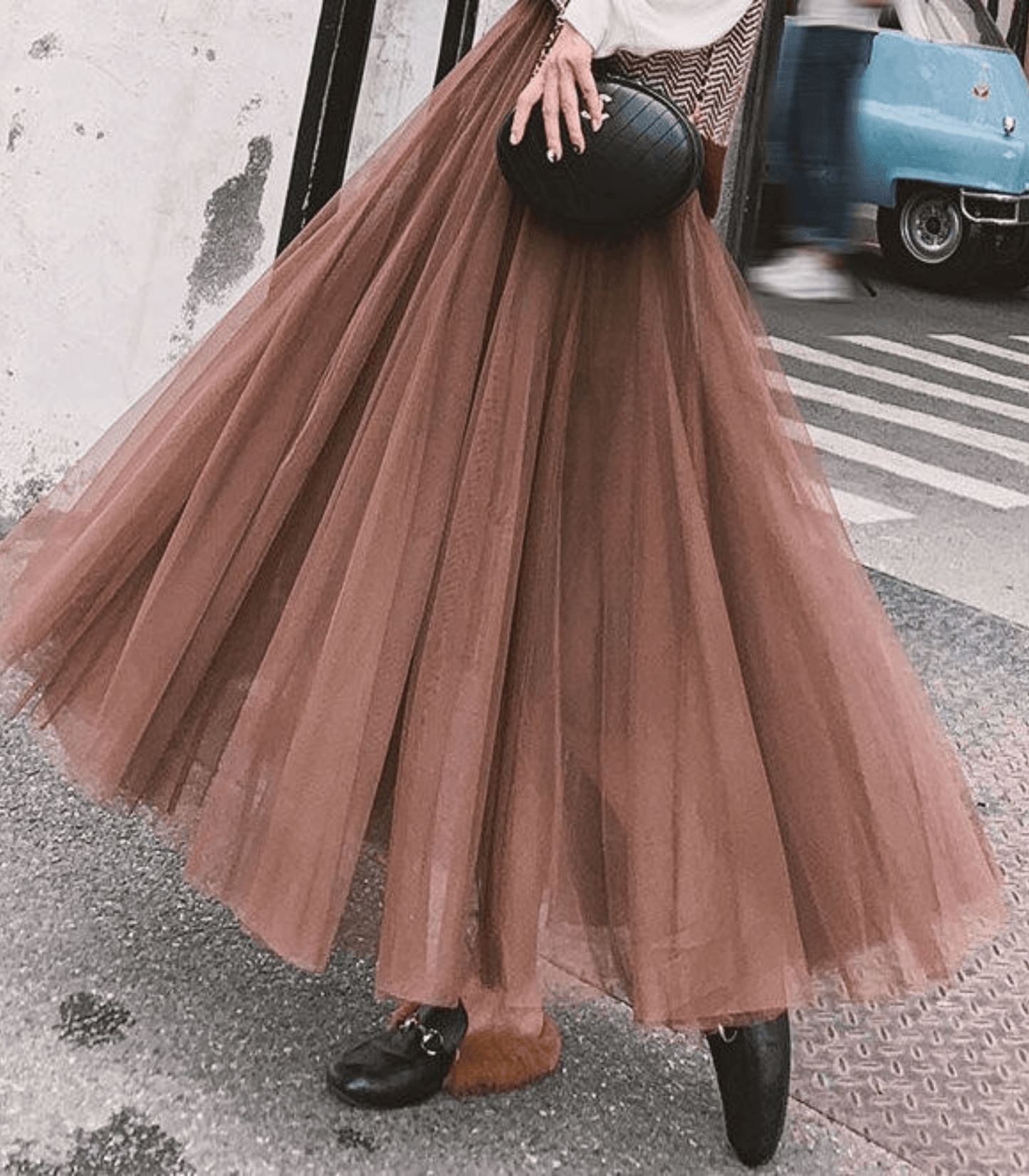Jupe Mi-Longue Tulle Élégante pour Femme