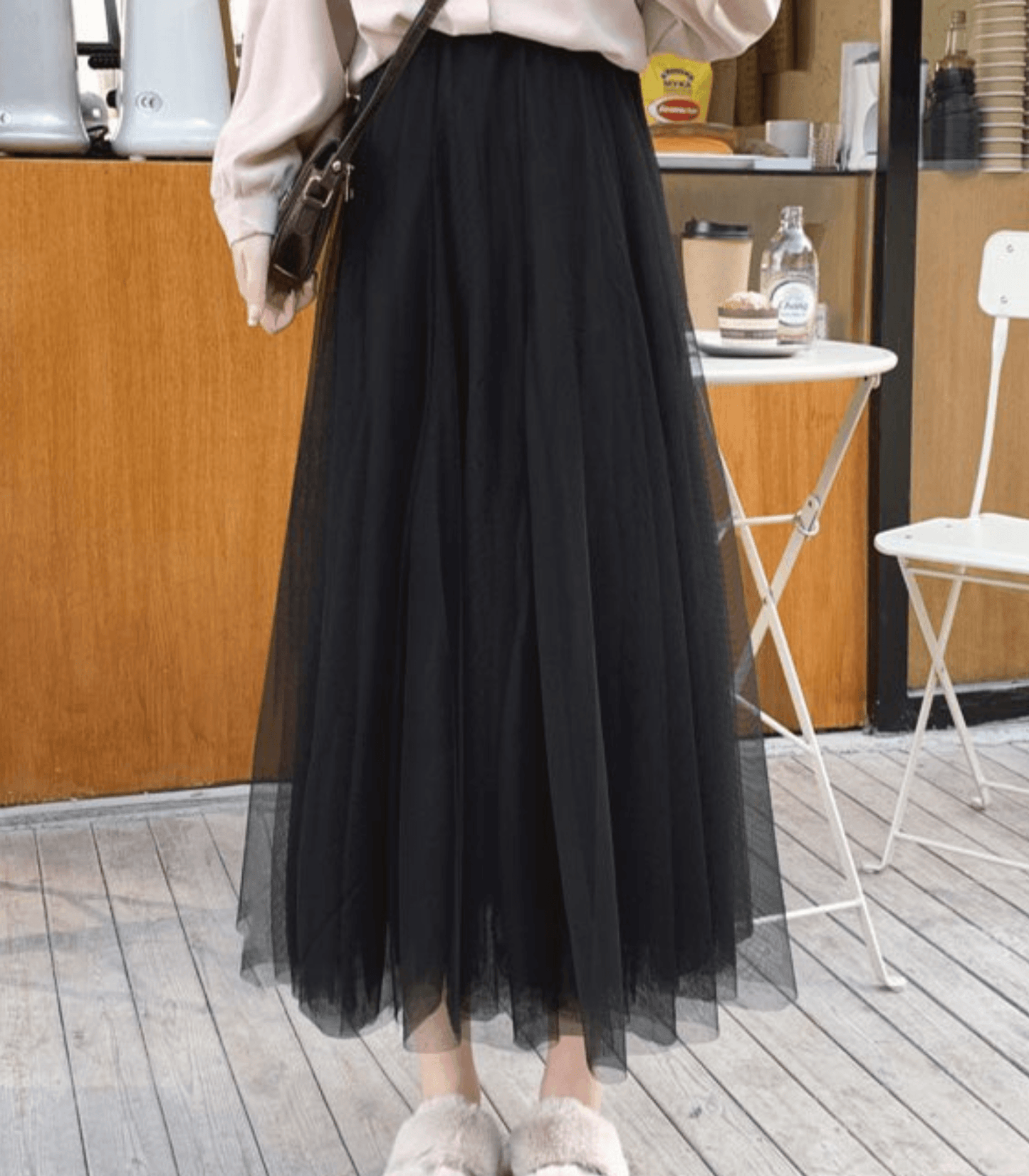 Jupe Mi-Longue Tulle Élégante pour Femme