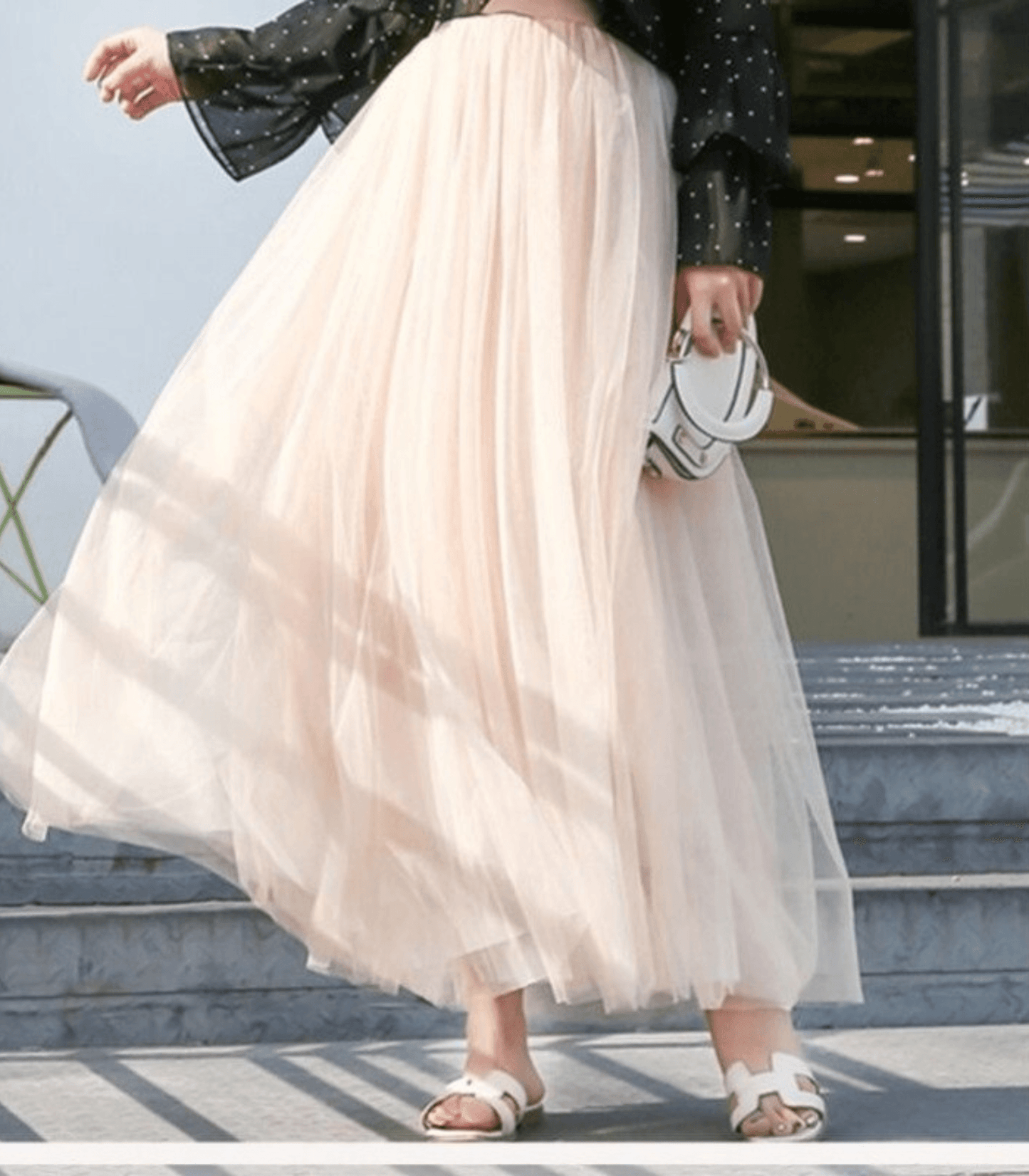 Jupe Mi-Longue Tulle Élégante pour Femme