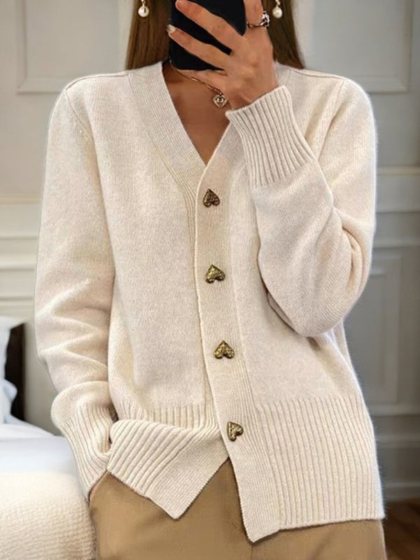 Cardigan Femme Tricot Noir Élégant