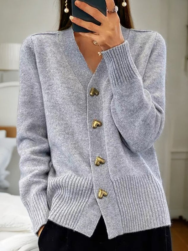 Cardigan Femme Tricot Noir Élégant