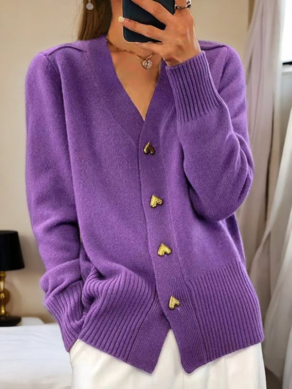 Cardigan Femme Tricot Noir Élégant