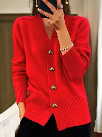 Cardigan Femme Tricot Noir Élégant