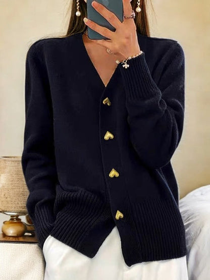 Cardigan Femme Tricot Noir Élégant - PanierRoyale