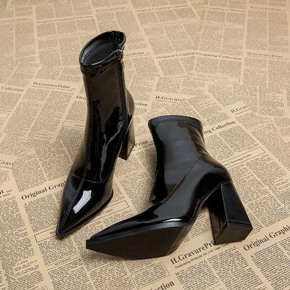 Bottines Femmes Hauts Talons Chic Hiver - PanierRoyale