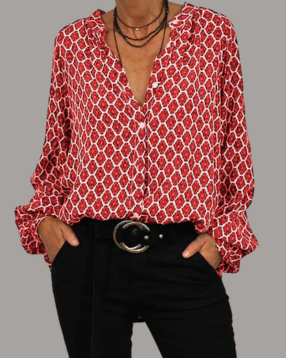 Chemisier Femme Manches Longues Élégant