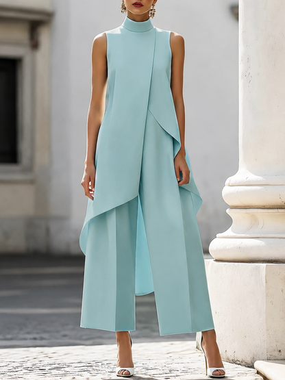 Combinaison Femme Col Montant Coupe Asymétrique