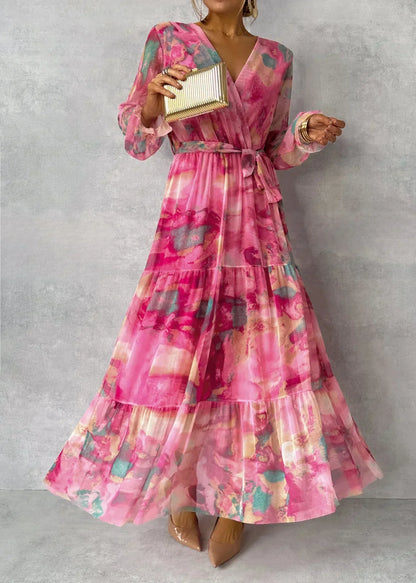 Robe Été Longue Fluide à Manches Longues pour Femme - PanierRoyale