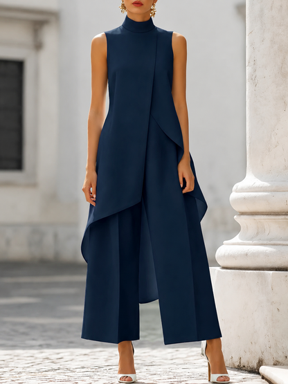 Combinaison Femme Col Montant Coupe Asymétrique