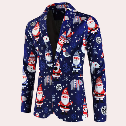 REGGIS - Blazer de Noël Tendance pour Hommes