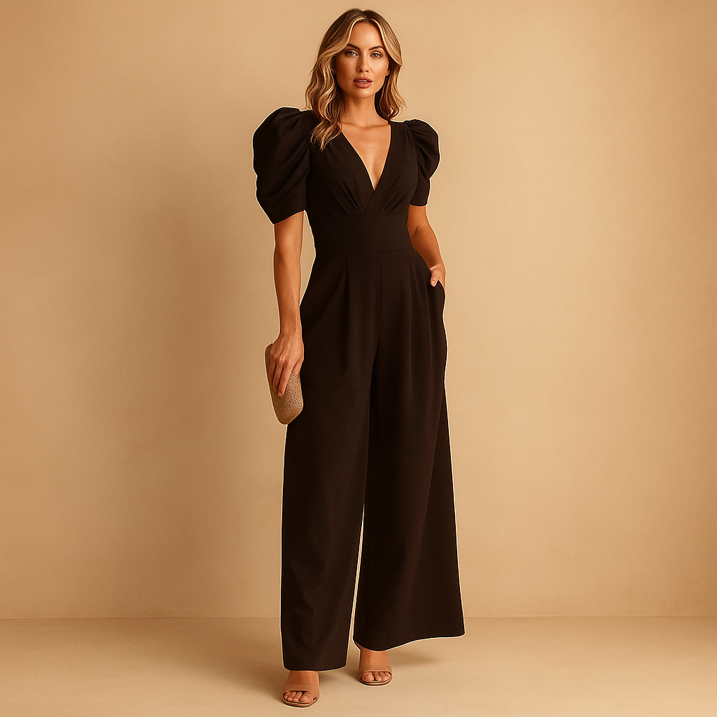 Robe Courte Cintrée Col en V pour Femme