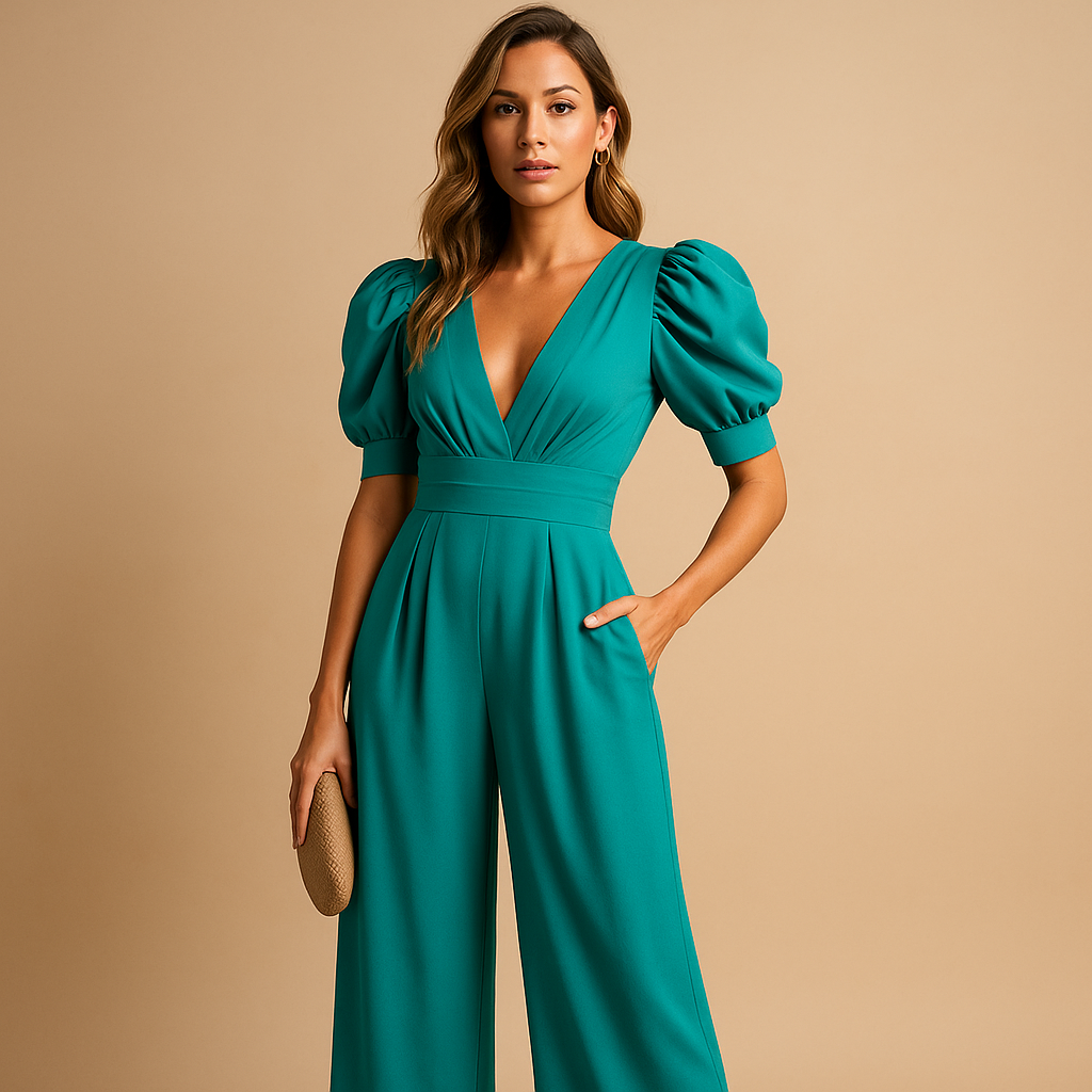 Robe Courte Cintrée Col en V pour Femme - PanierRoyale