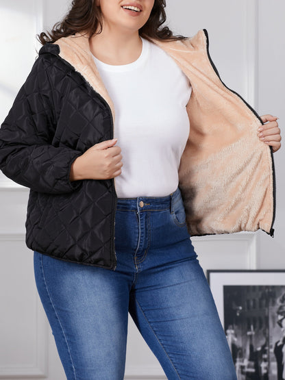 Veste Matelassée Avec Capuche Pour Femme | Grande Taille