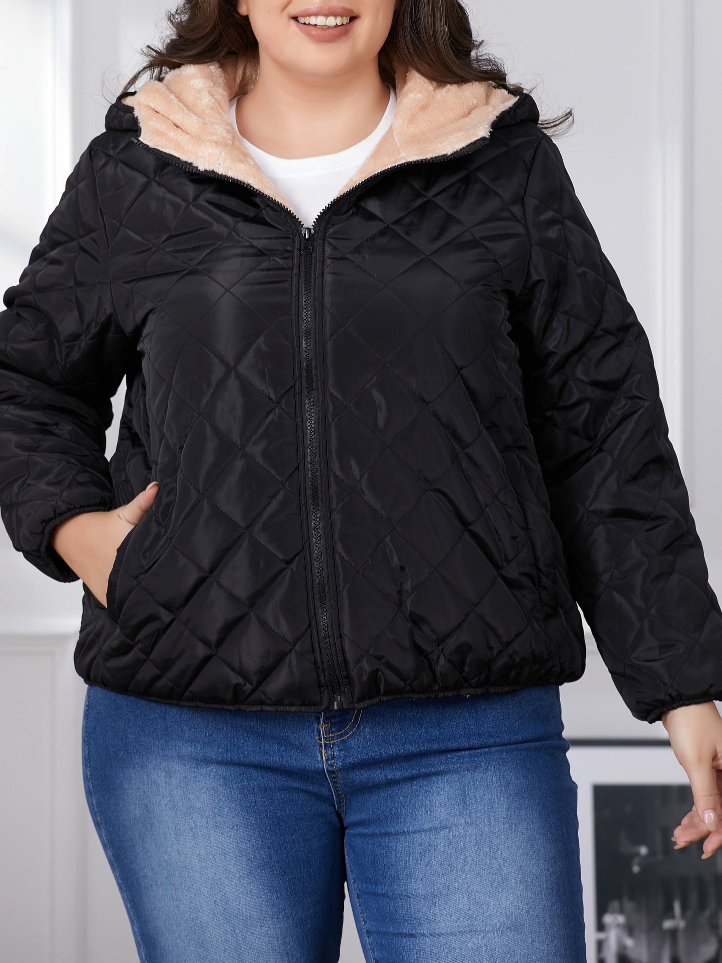 Veste Doudoune Capuche Femme Grande Taille Hivernale - PanierRoyale