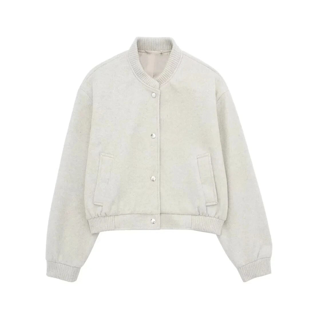 Veste Bomber Courte Zippée pour Homme