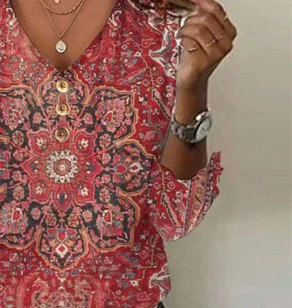 Blouse Femme Imprimée Bohème Chic Éthique