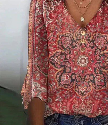 Blouse Femme Imprimée Bohème Chic Éthique