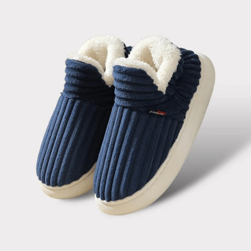 Chaussons Femmes Confortables - Pantoufles Velours Chaudes avec Doublure Peluche et Semelle Antidérapante