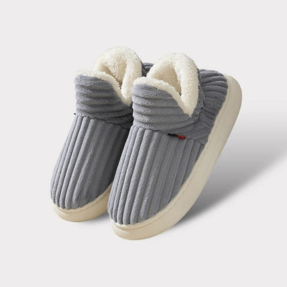 Chaussons Femmes Confortables - Pantoufles Velours Chaudes avec Doublure Peluche et Semelle Antidérapante