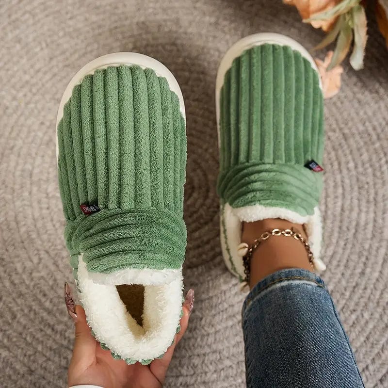 Chaussons Femmes Confortables - Pantoufles Velours Chaudes avec Doublure Peluche et Semelle Antidérapante - PanierRoyale