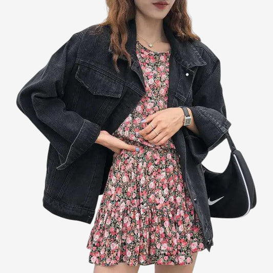Veste brodée manches longues élégante