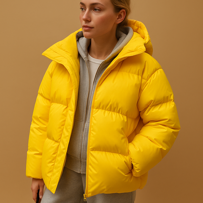 Manteau Hiver Femme Long et Doux avec Capuche et Fermeture Éclair