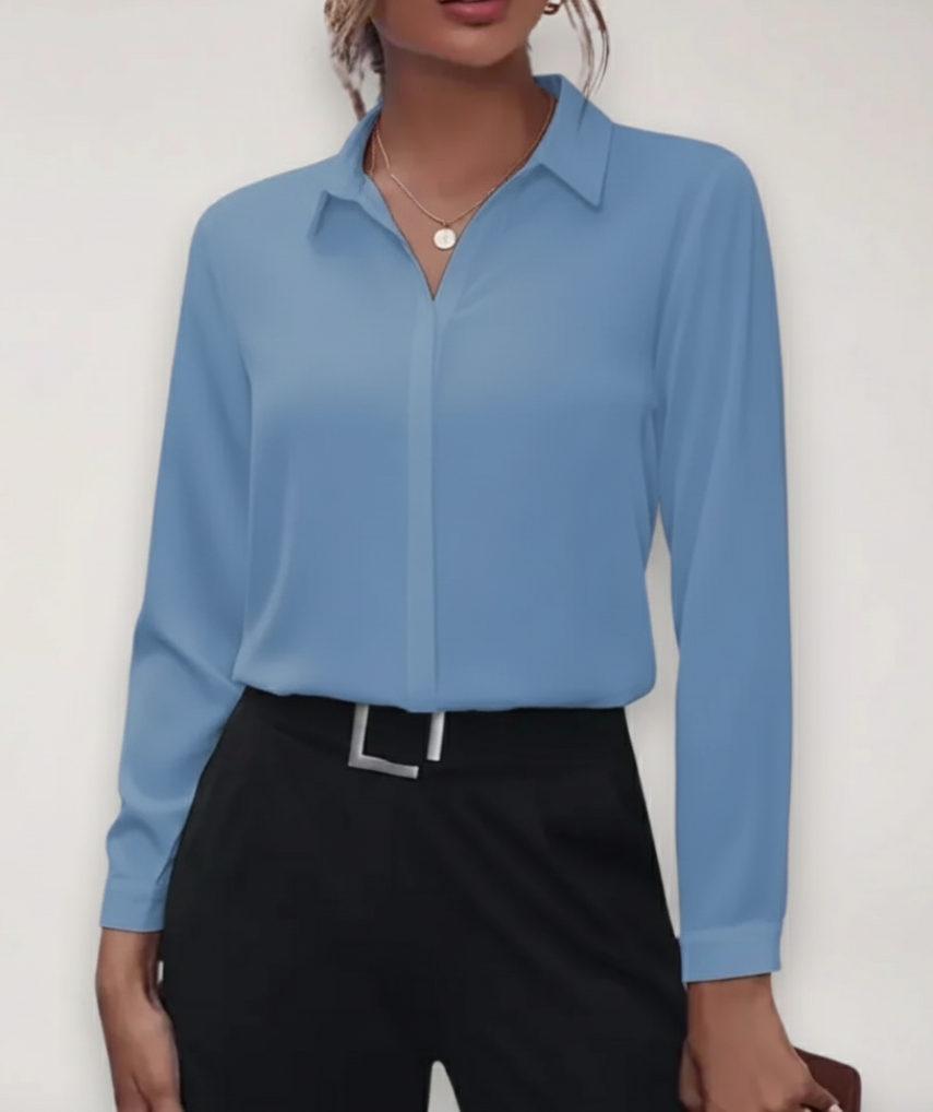 Blouse Femme Printemps Bureau Boutons Décontractée