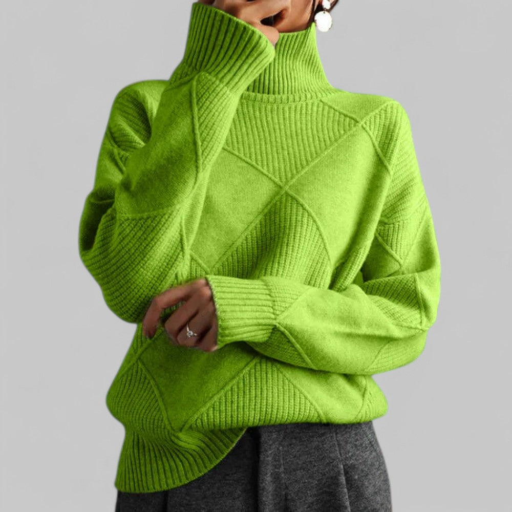 Pull Femme Grande Taille Hiver avec Col Roulé