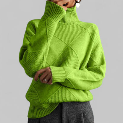 Pull Femme Grande Taille Hiver avec Col Roulé