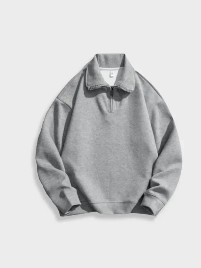 Pull Homme Casual à Manches Longues et Fermeture Éclair