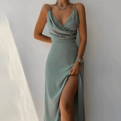 Robe de soirée femme noire dos nu élégante