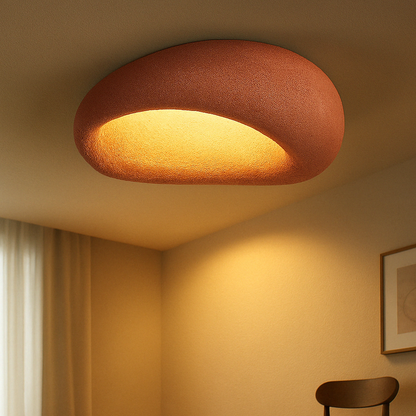Lampe Plafond Toile Blanc Moderne et Élégante