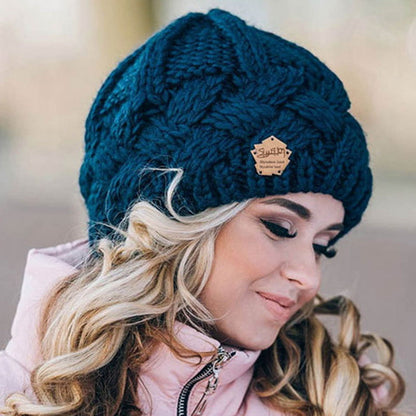 Chapeau femme tricoté épais et chic